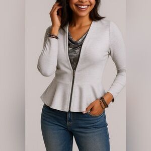 Cabi Willow Double Zip Cardigan | Size Medium